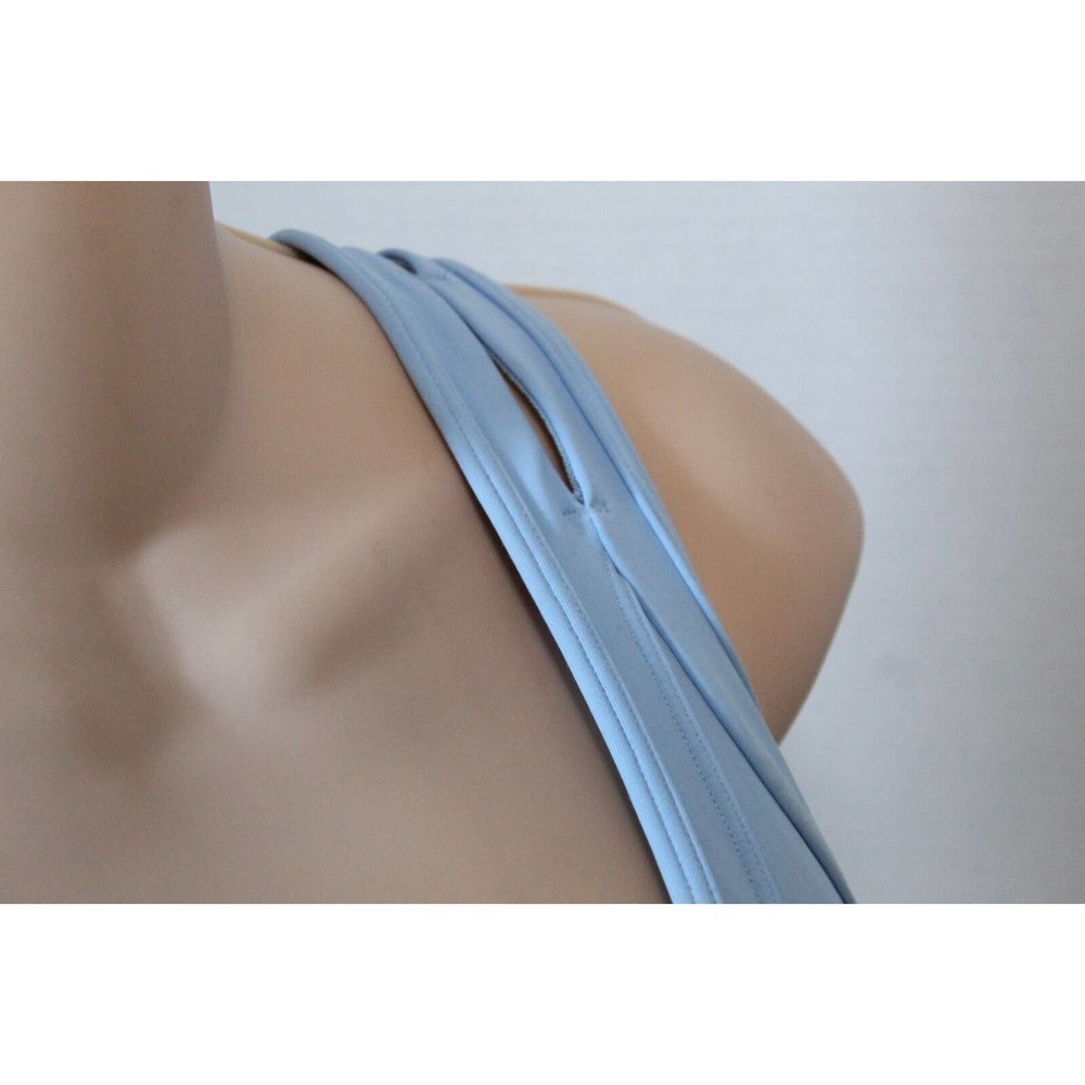 ✨2/$20 Yvette Power Cross Back Padded Sports Bra Light Blue Size Medium 6 H14336 - Picture 8 of 16